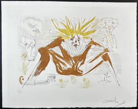 Etching Dali - Le Cirque Le Fou (Clown)