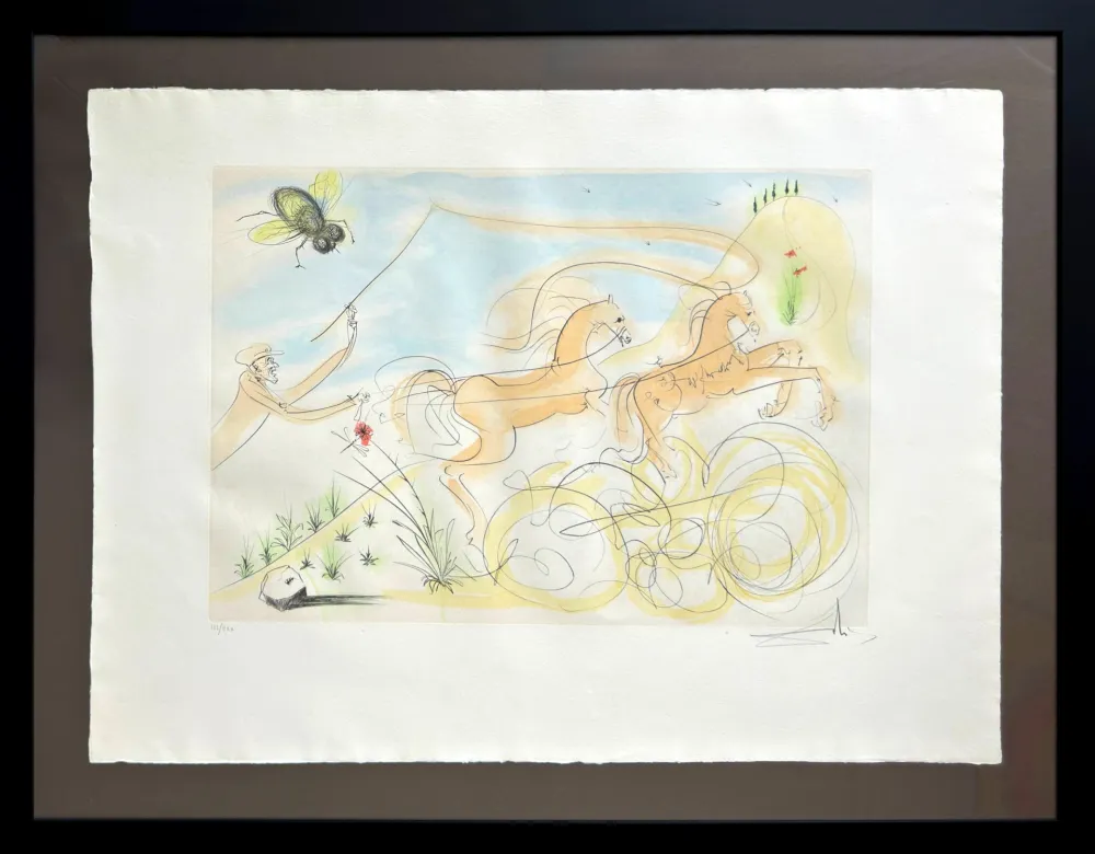 Engraving Dali - Le Coche et la Mouche (The Coach and the Fly)