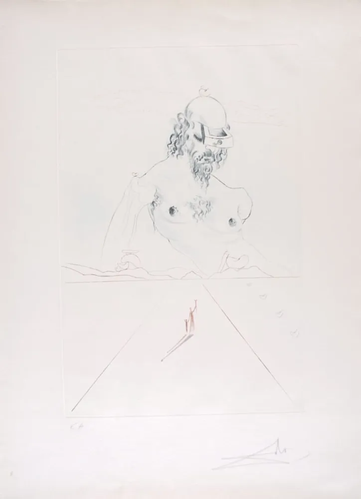 Drypoint Dali - Le Colosse - The Colossus (suite Aurélia)