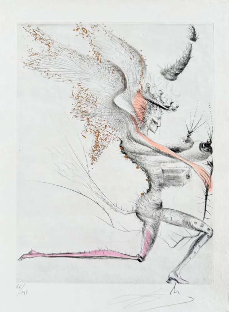 Etching Dali - Le Démon ailé