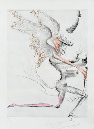 Etching Dali - Le Démon ailé