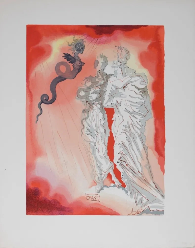 Lithograph Dali - Le Diable noir