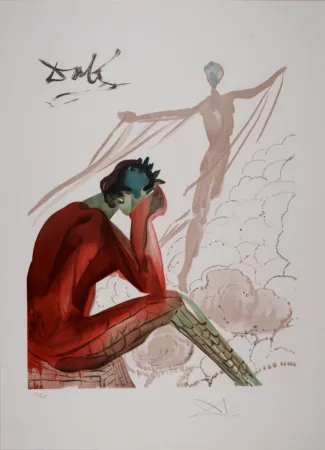 Lithograph Dali - Le jeune Icare..., from Ovide L'art D'aimer - Hand-signed - Large size