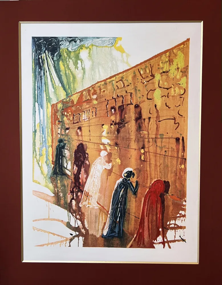 Lithograph Dali - LE MUR DES LAMENTATIONS  (The Wailing Wall). Lithographie originale (1975)