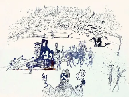 Etching Dali - Le Piano sous la Neige (The Piano under the Snow)