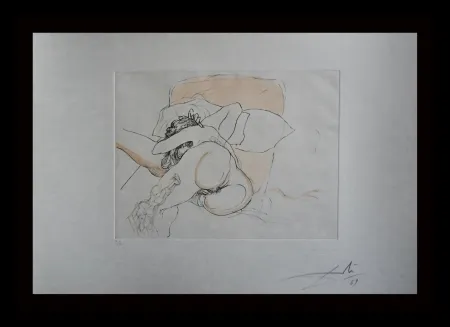 Etching Dali - Le Repos du Guerrier