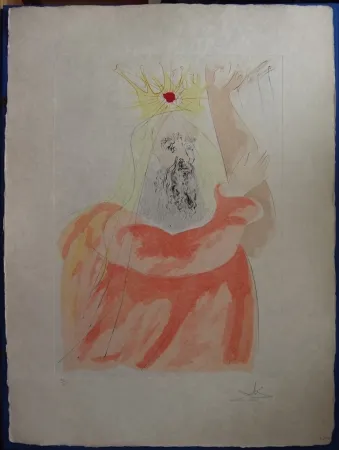 Engraving Dali - Le Roi David