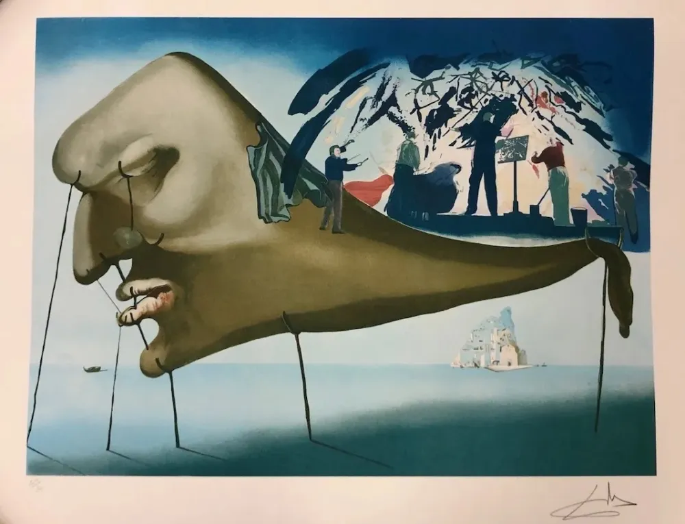 Lithograph Dali - Le Sommeil a l' orchestra