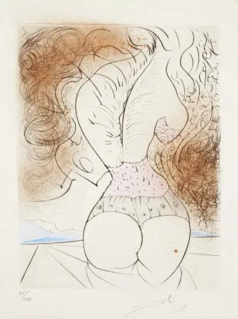 Engraving Dali -  Le Torse