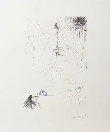 Etching Dali - Le vaisseau fantôme - Hommage à Richard Wagner