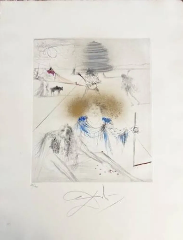 Drypoint Dali - Le Vieil Hippy (The Old Hippy)