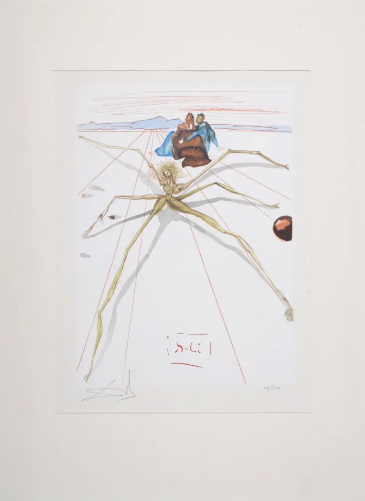 Etching Dali - Leaving the Terrace of Anger, 1963