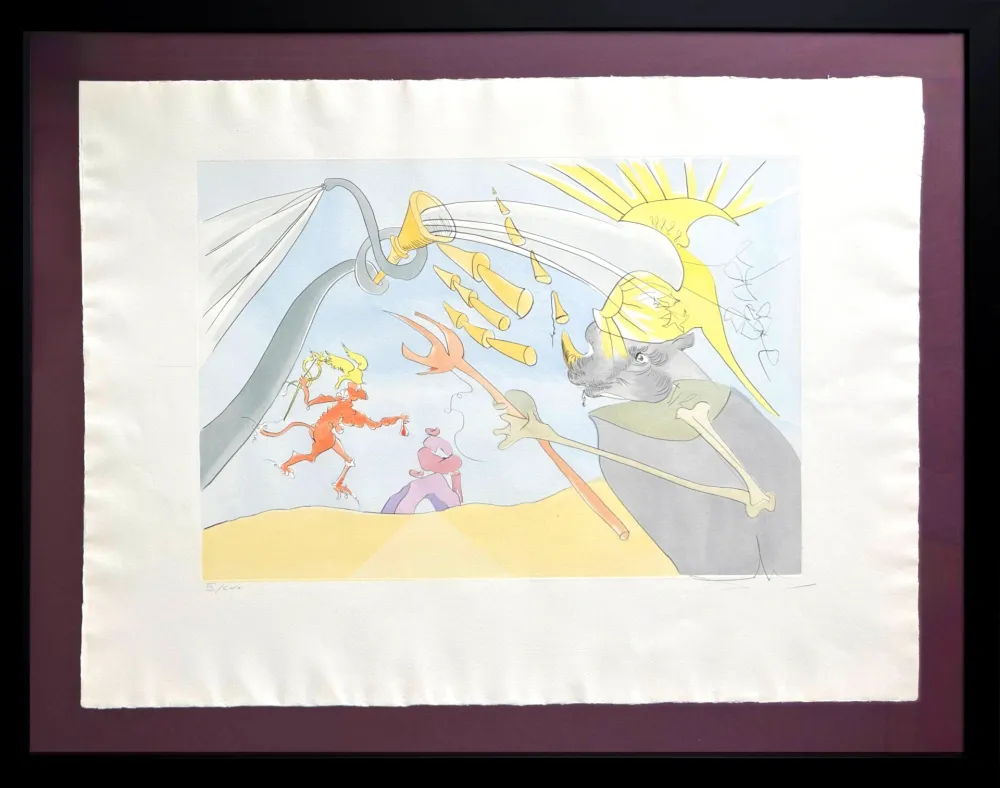 Engraving Dali - L’Éléphant et le Singe de Jupiter (The Elephant and Jupiter's Monkey)
