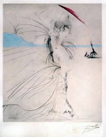 Etching Dali - Les aigrettes (The Egrets)