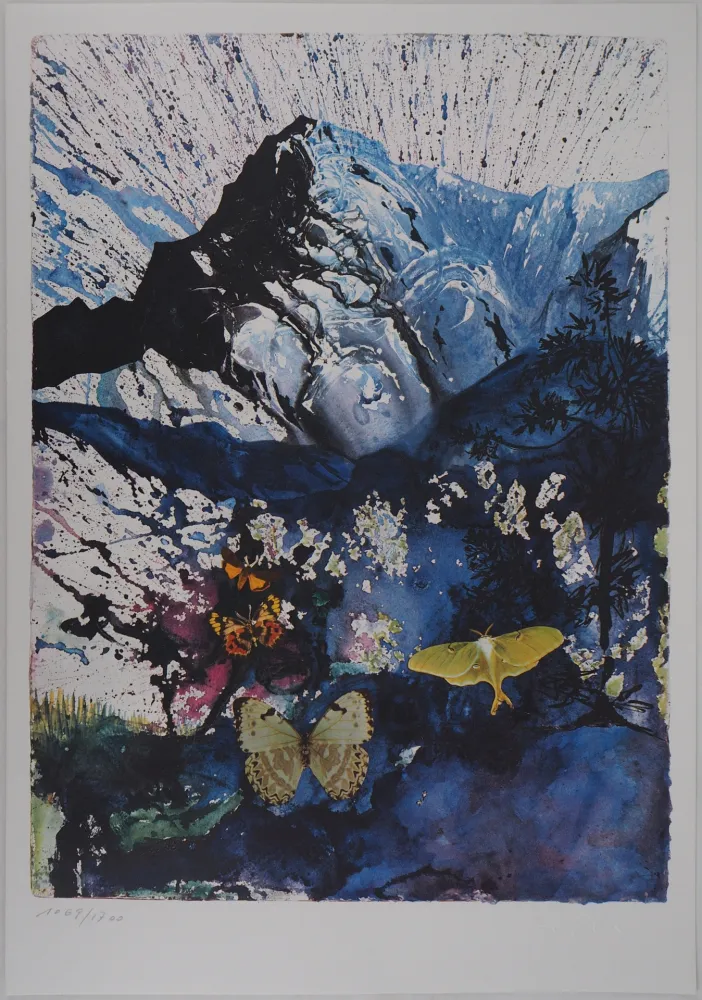 Lithograph Dali - Les Alpes