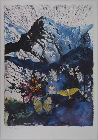 Lithograph Dali - Les Alpes
