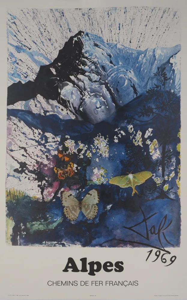 Lithograph Dali - Les Alpes