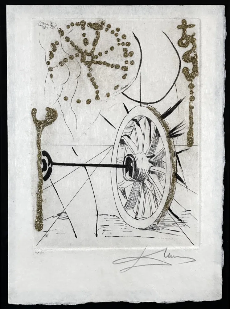 Etching Dali - Les Amours Jaunes Good Fortune and Fortune