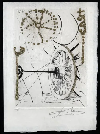 Etching Dali - Les Amours Jaunes Good Fortune and Fortune