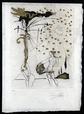 Etching Dali - Les Amours Jaunes The Rebel Poet