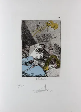 Etching Dali - Les Caprices de Goya Rasputin