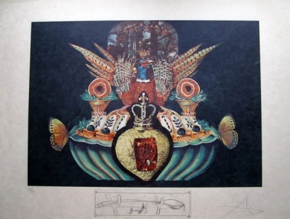 Lithograph Dali - LES CHAIRS MONARCHIQUES