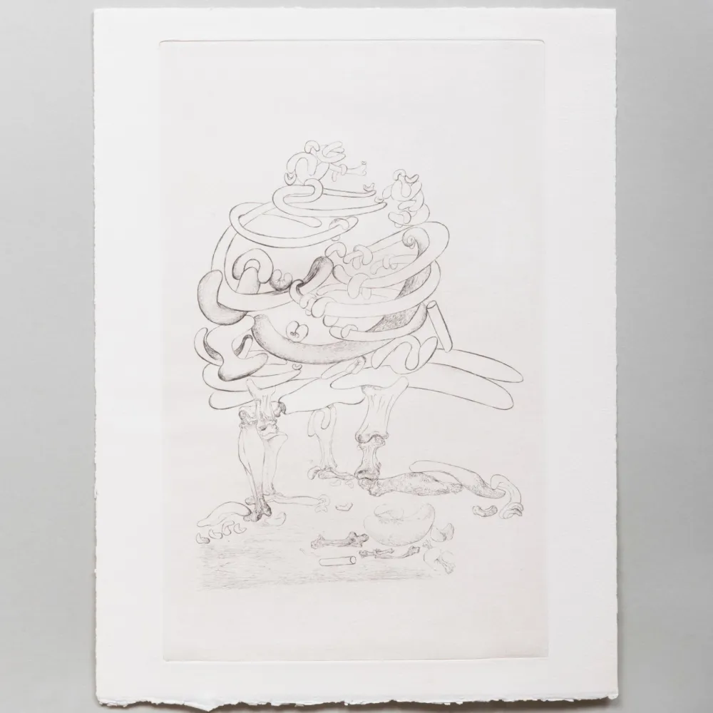 Drypoint Dali - Les Chants de Maldoror: Bone Chair