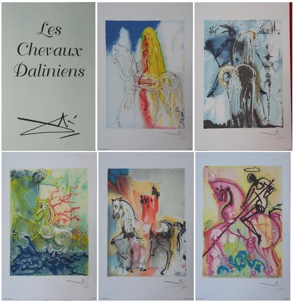 Lithograph Dali - Les chevaux de Dali