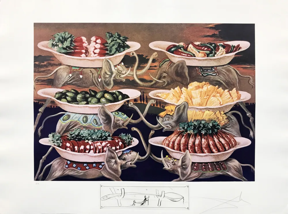 Lithograph Dali - LES DELICES PETITS MARTYRS