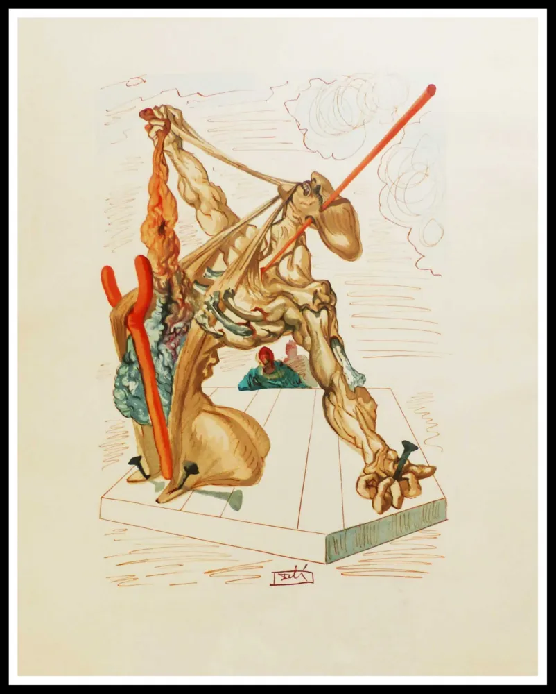 Woodcut Dali - LES FALSIFICATEURS