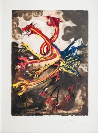 Lithograph Dali - Les Hydres
