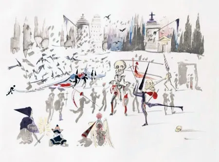 Etching Dali - Les Moulins (The Mills)