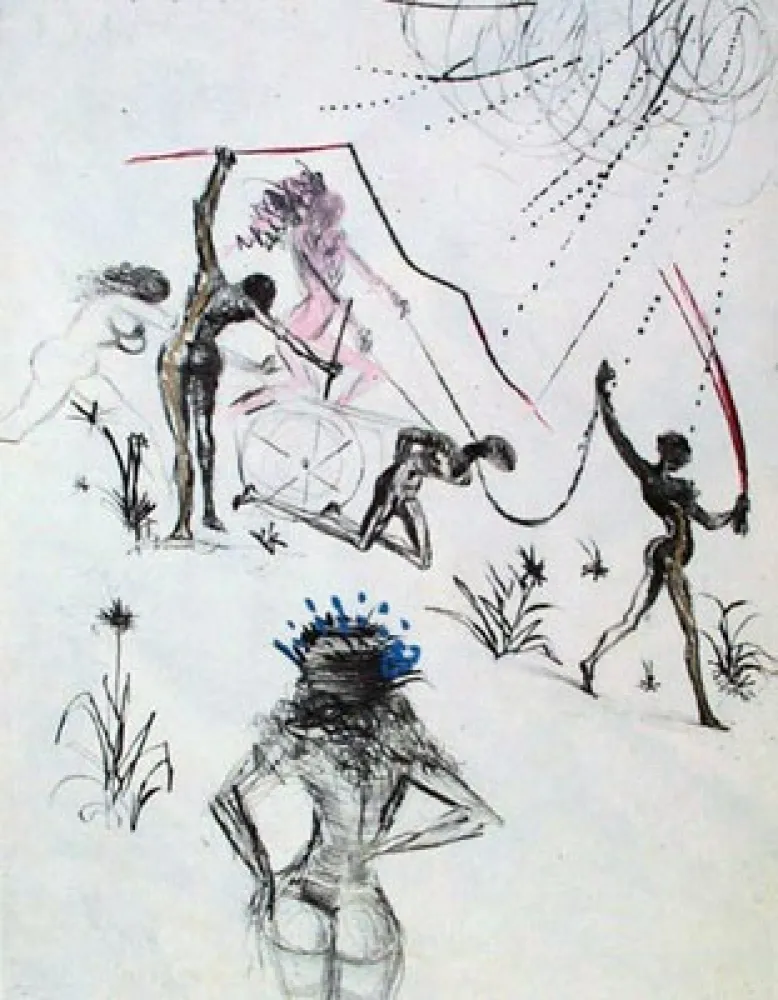 Etching Dali - Les Negresses