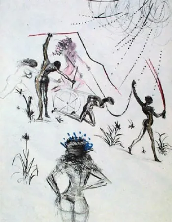 Etching Dali - Les Negresses