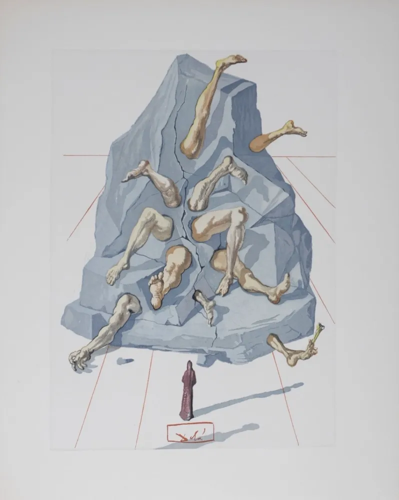 Lithograph Dali - Les Simoniaques