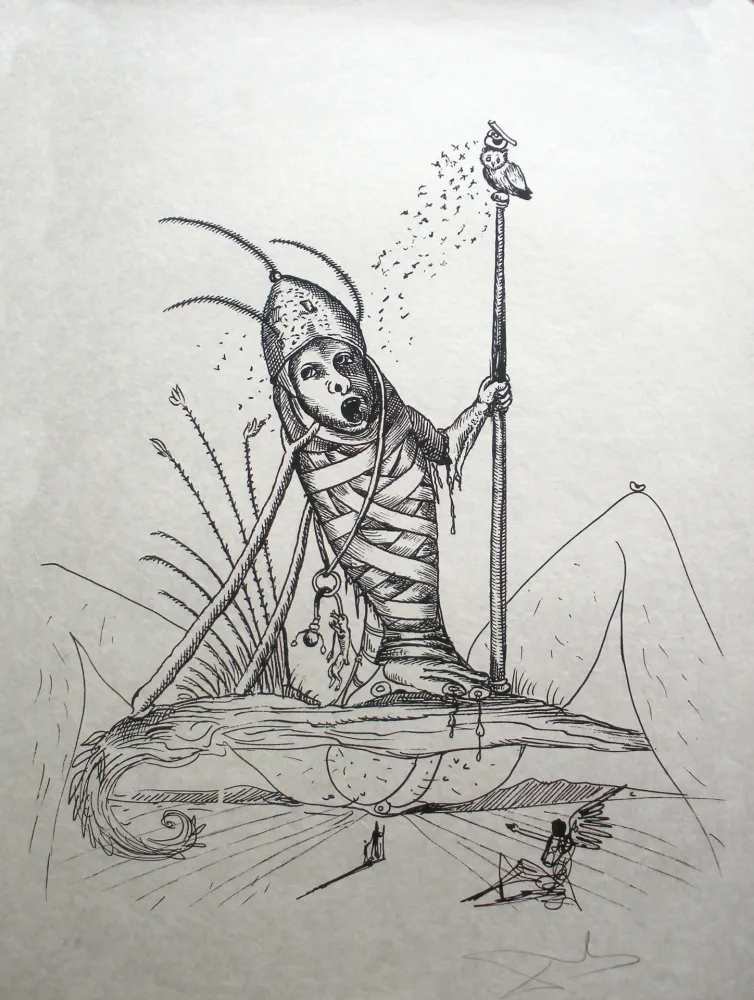 Lithograph Dali - Les Songes drolatiques de Pantagruel 15