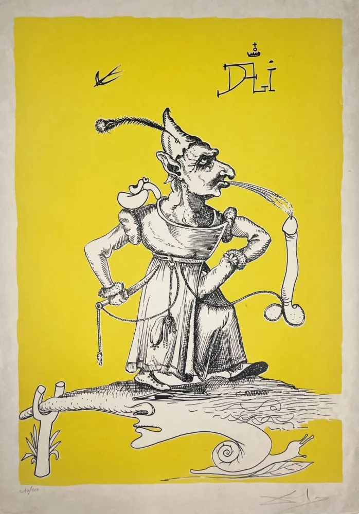 Lithograph Dali - Les Songes Drôlatiques de Pantagruel, Planche X