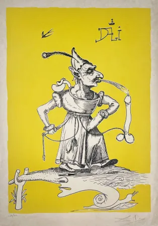 Lithograph Dali - Les Songes Drôlatiques de Pantagruel, Planche X