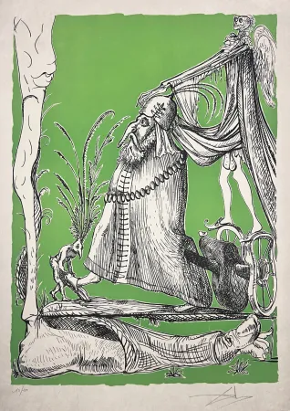 Lithograph Dali - Les Songes Drôlatiques de Pantagruel, Planche XI
