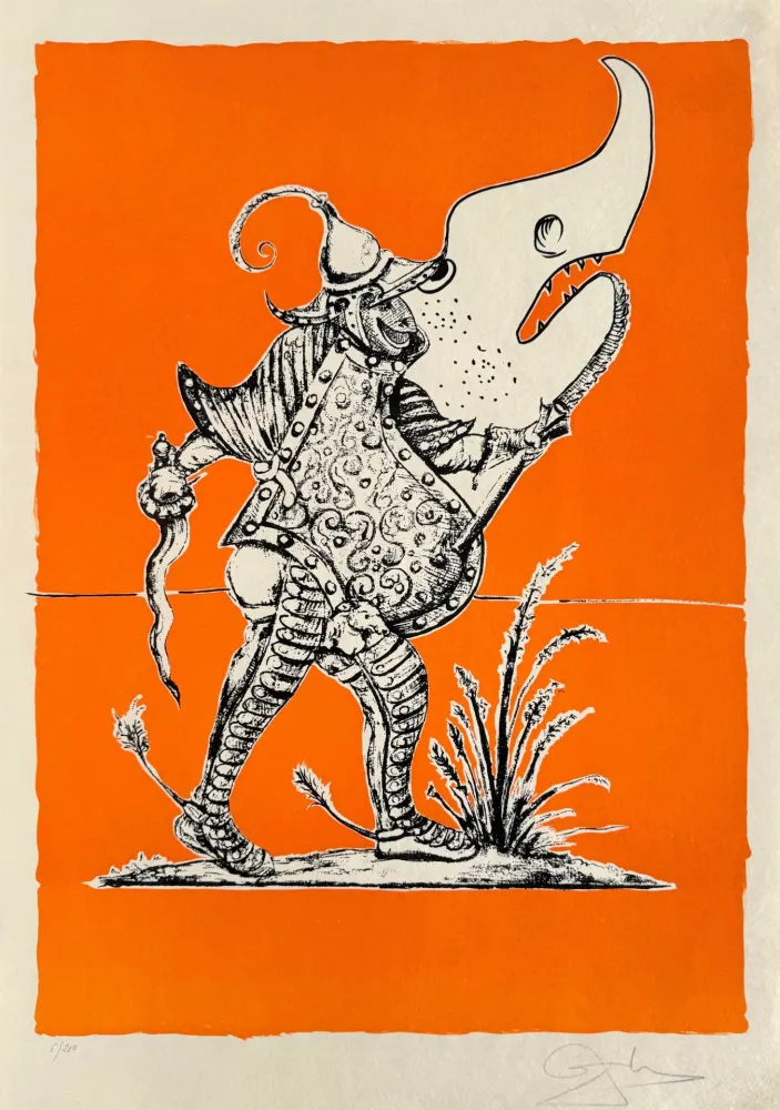 Lithograph Dali - Les Songes Drôlatiques de Pantagruel, Planche XXIV