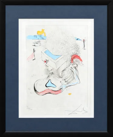 Etching Dali - Les Tiroirs (Head with Drawer)
