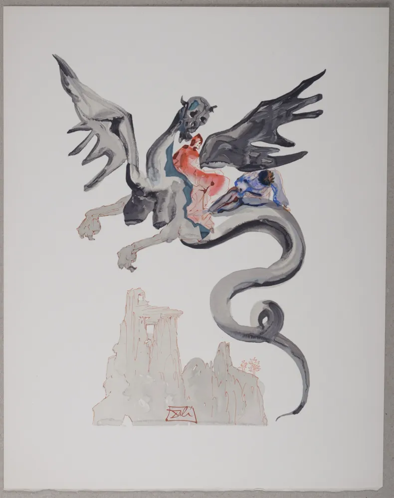 Lithograph Dali - Les Usuriers