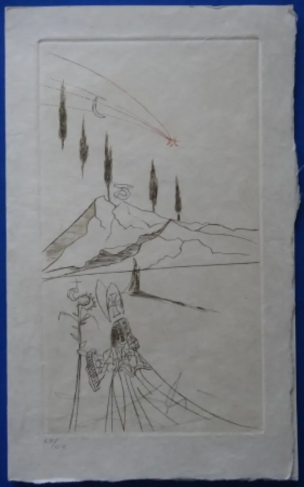 Engraving Dali - L'Evèque