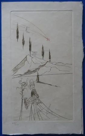 Engraving Dali - L'Evèque