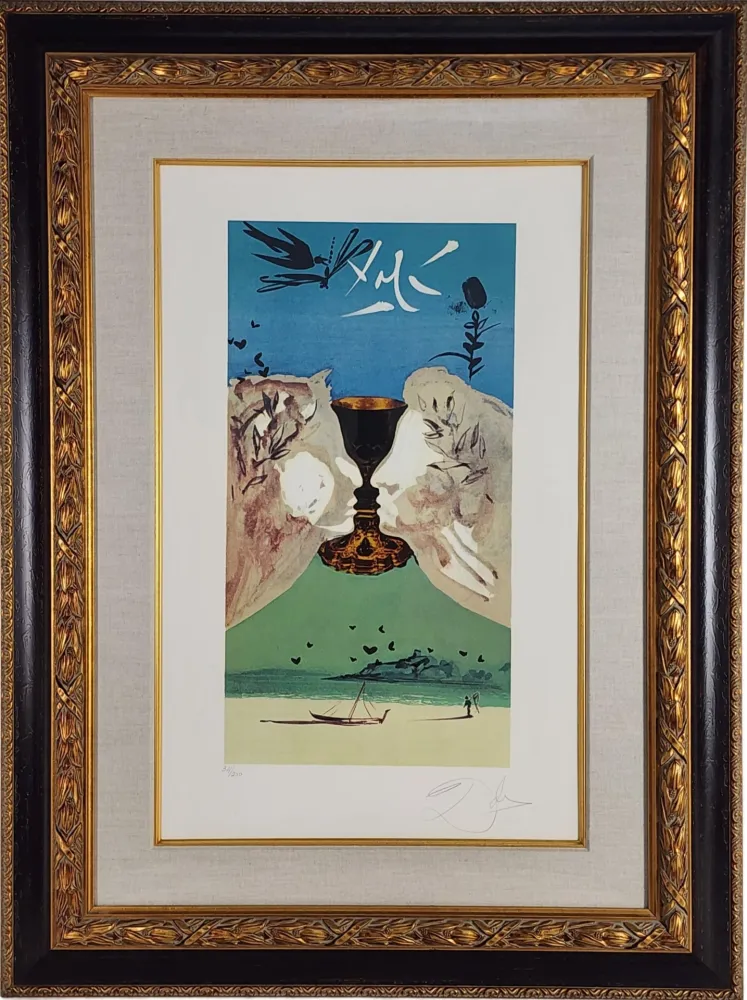 Lithograph Dali - Lyle Stuart Ace of Cups