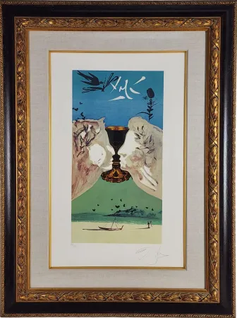 Lithograph Dali - Lyle Stuart Ace of Cups