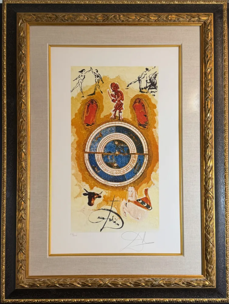 Lithograph Dali - Lyle Stuart Wheel of Fortune