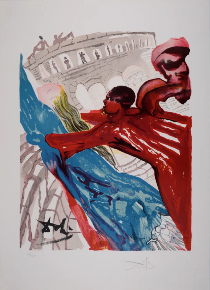 Lithograph Dali - Mais ô belle Dionée..., from Ovide L'art D'aimer - Hand-signed - Large size