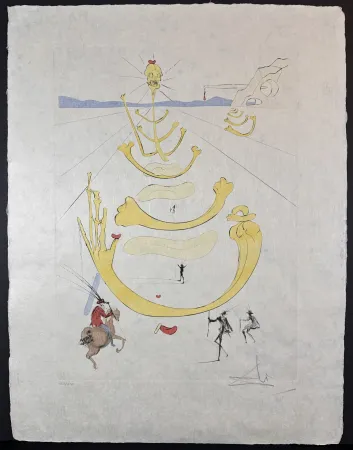 Etching Dali - Masque de la Mort