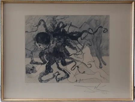 Etching And Aquatint Dali - Medusa